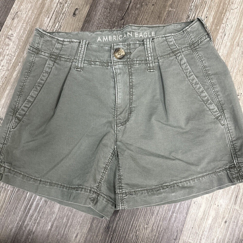American Eagle MIDI Super Stretch Shorts Chino Womens Juniors Sz 0